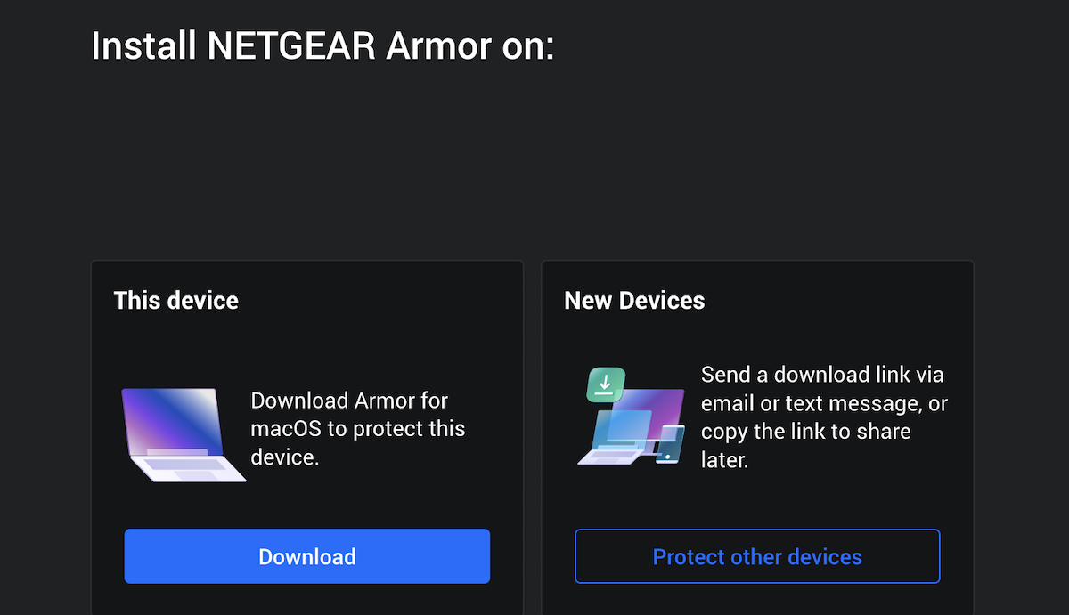 NETGEAR Armor on macOS