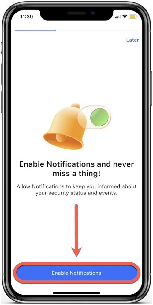 Enable notifications
