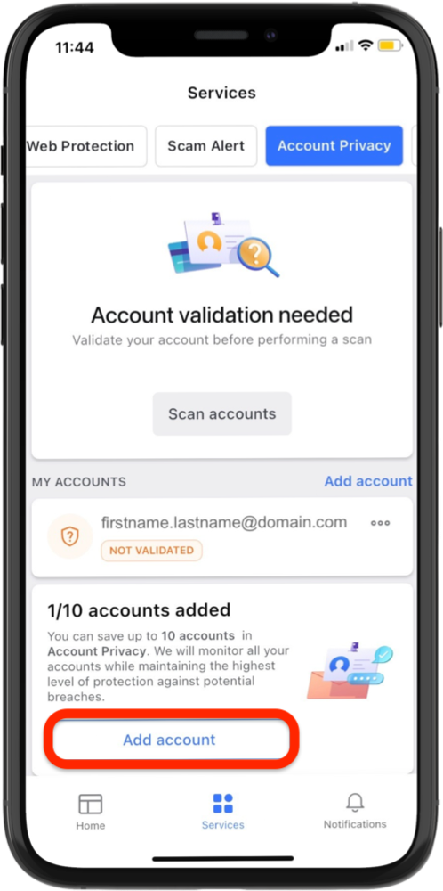 Add account