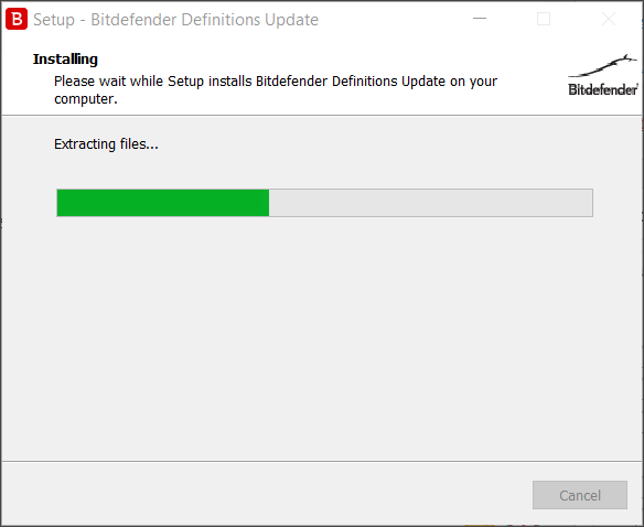 Bitdefender's Threat Definitions being updated offline