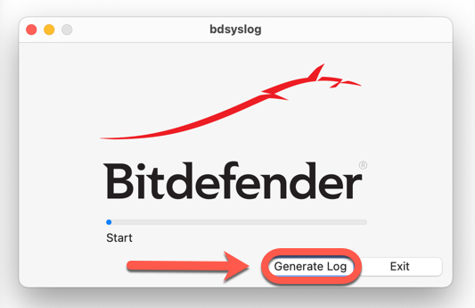 Using the BDsysLog scan utility - Generate Log