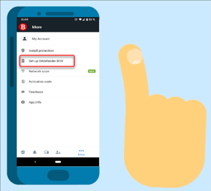 set up Bitdefender BOX