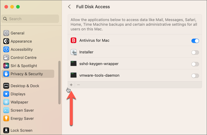 Como conceder Acesso Total ao Disco ao Bitdefender no macOS