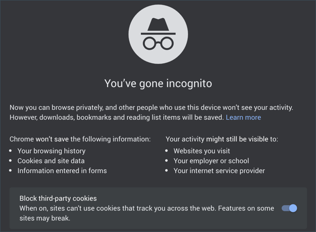 Incognito mode