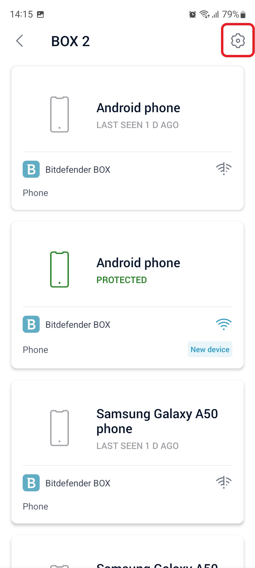 Vérifier la version firmware - Bitdefender BOX