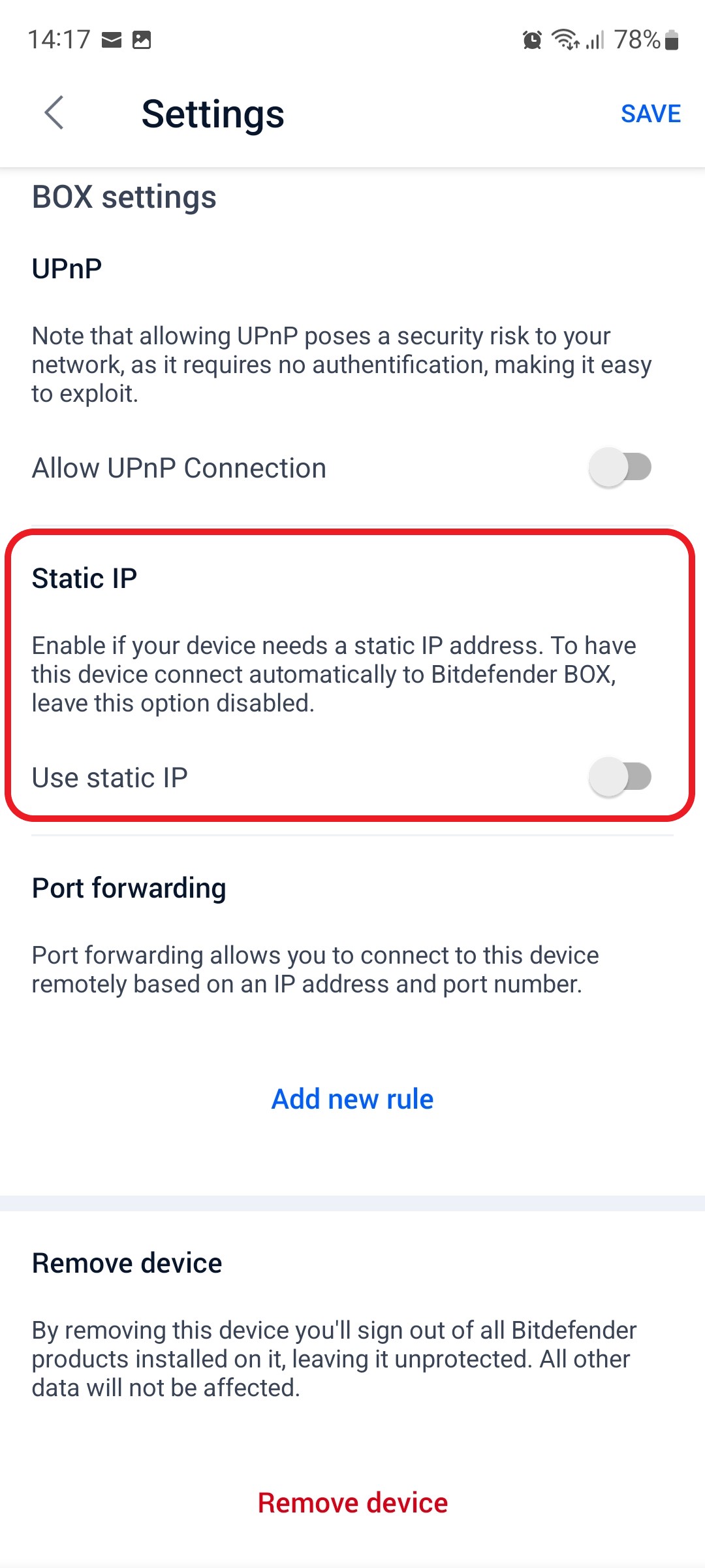 Use static IP