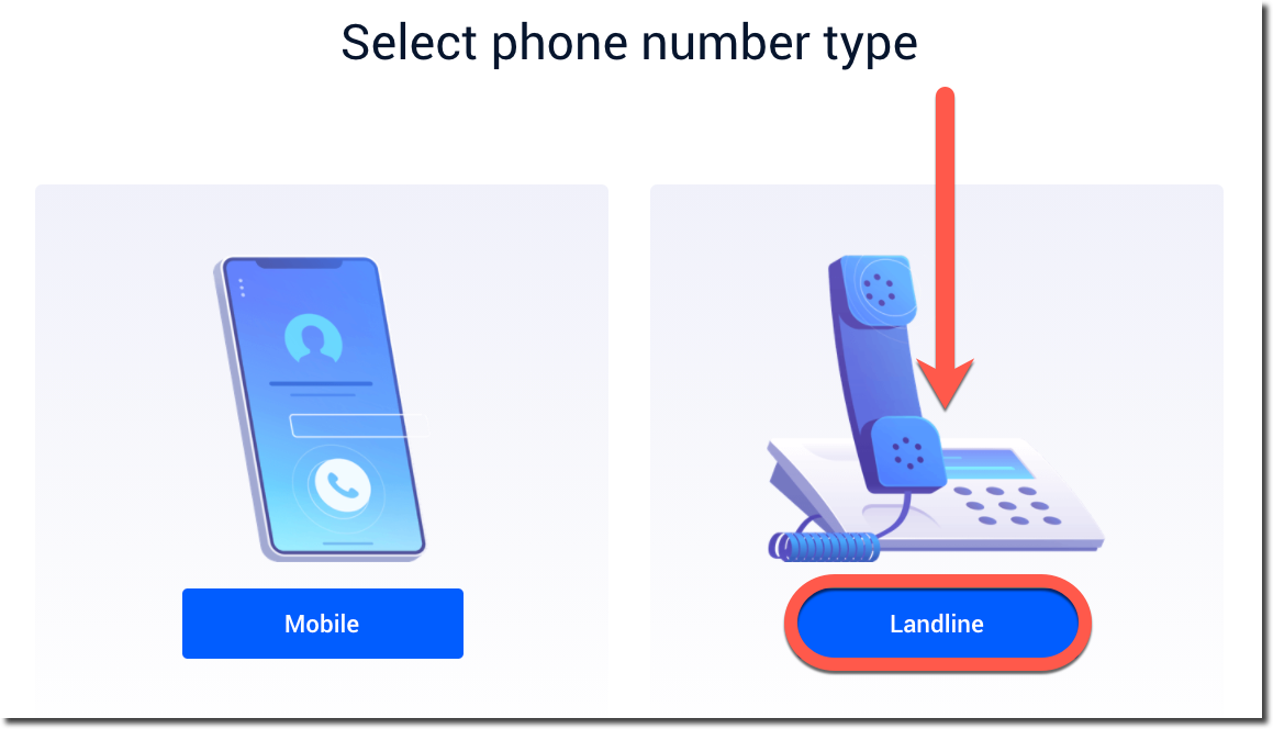 Landline option