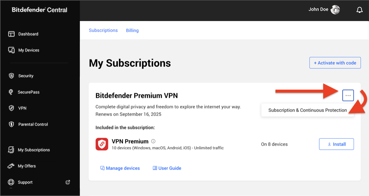 Subscription & Continuous Protection