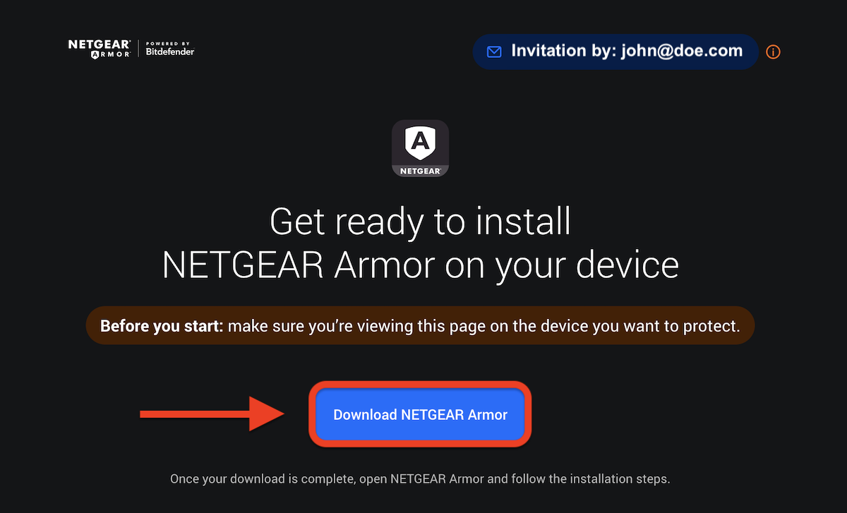 Download NETGEAR Armor on another device