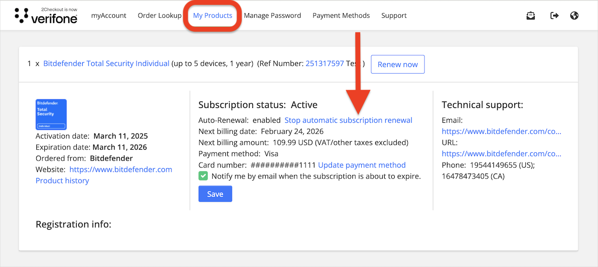 Stop automatic subscription renewal