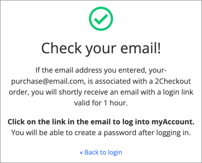 Check your email