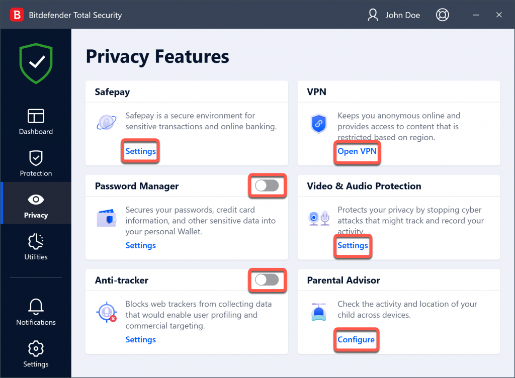how to turn off bitdefender