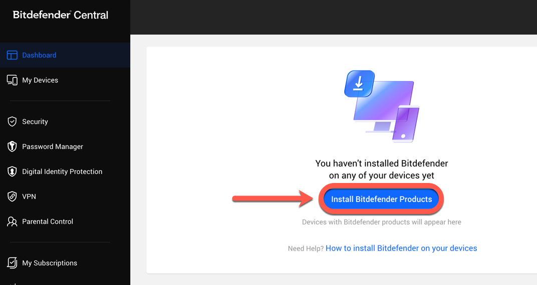 Install Bitdefender products