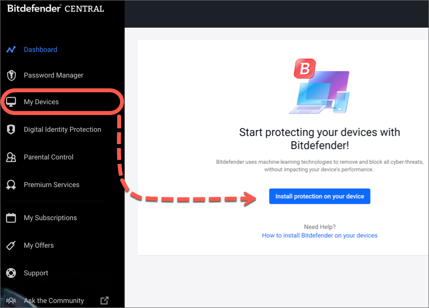 Hvor er Bitdefender på datamaskinen min?