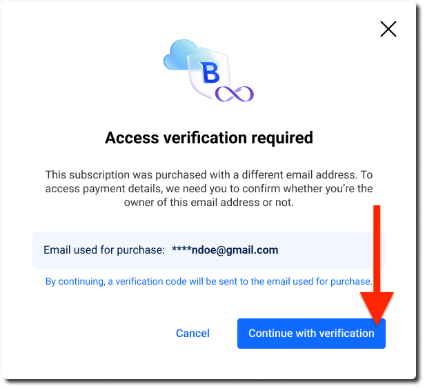 Continue with verification