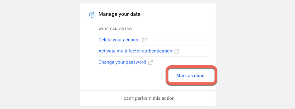 Manage your data