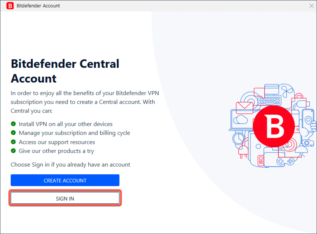 install Bitdefender VPN on Windows