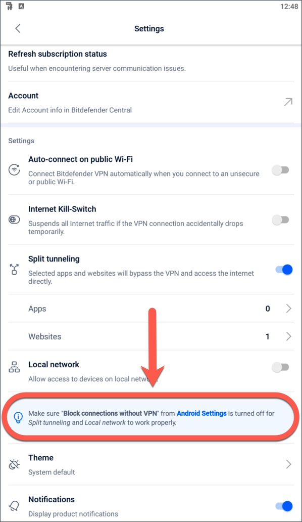 Android Settings