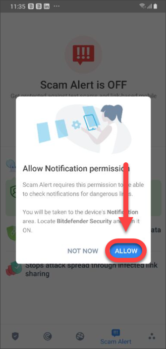 Allow Notification permission