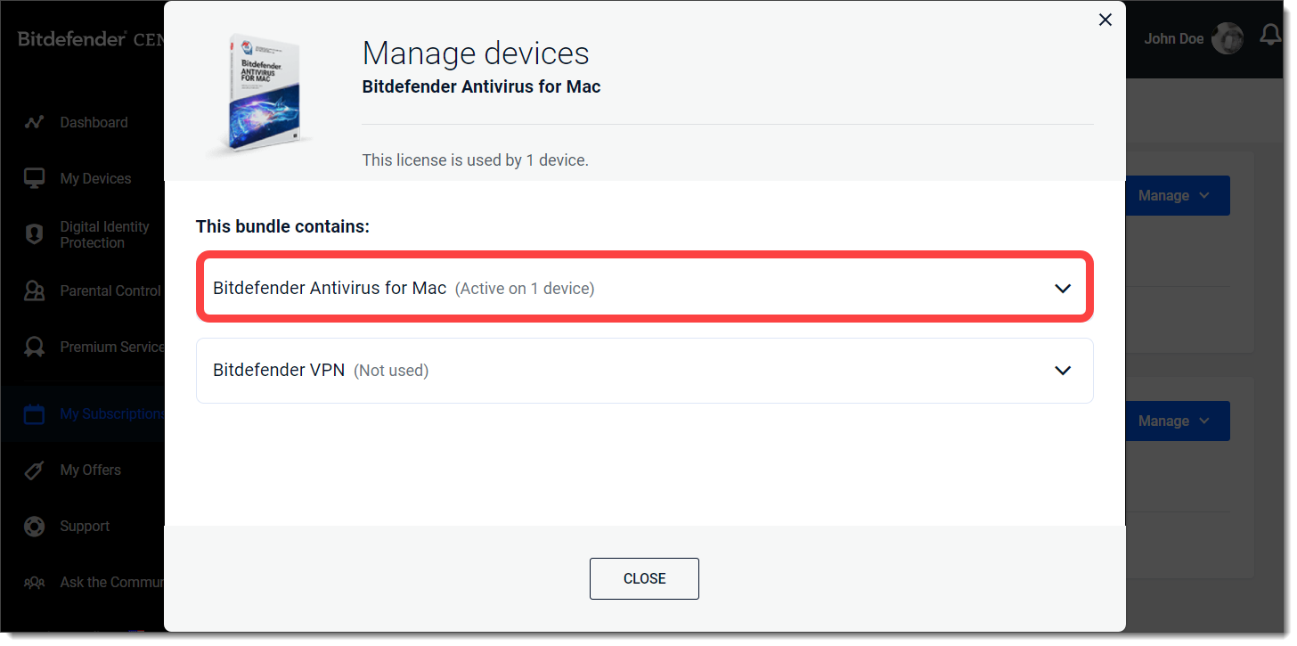 Reallocate a device - seeing the apps included in a bundle