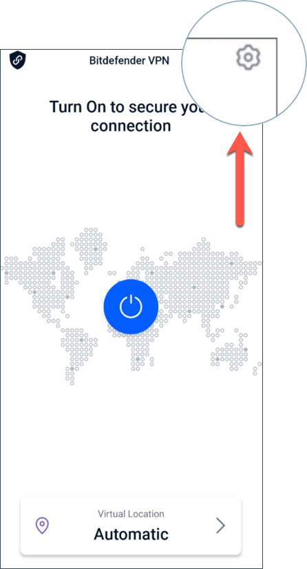 Bitdefender VPN app ⚙︎