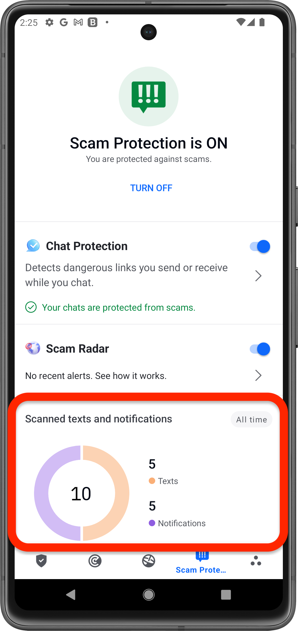 Scam Protection for Android - donut