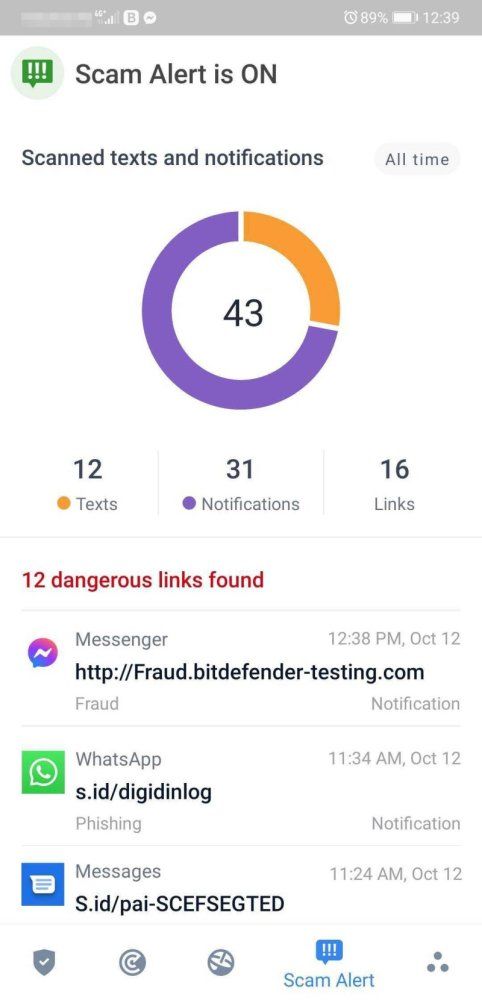Dangerous links found