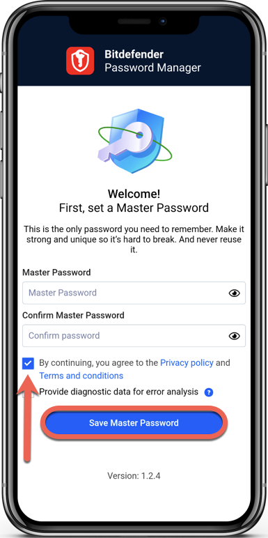 Save master password