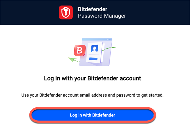 Log in with Bitdefender