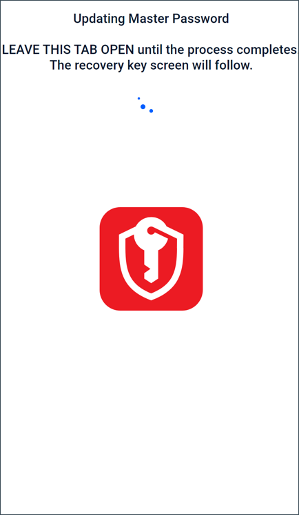The master password is being reset