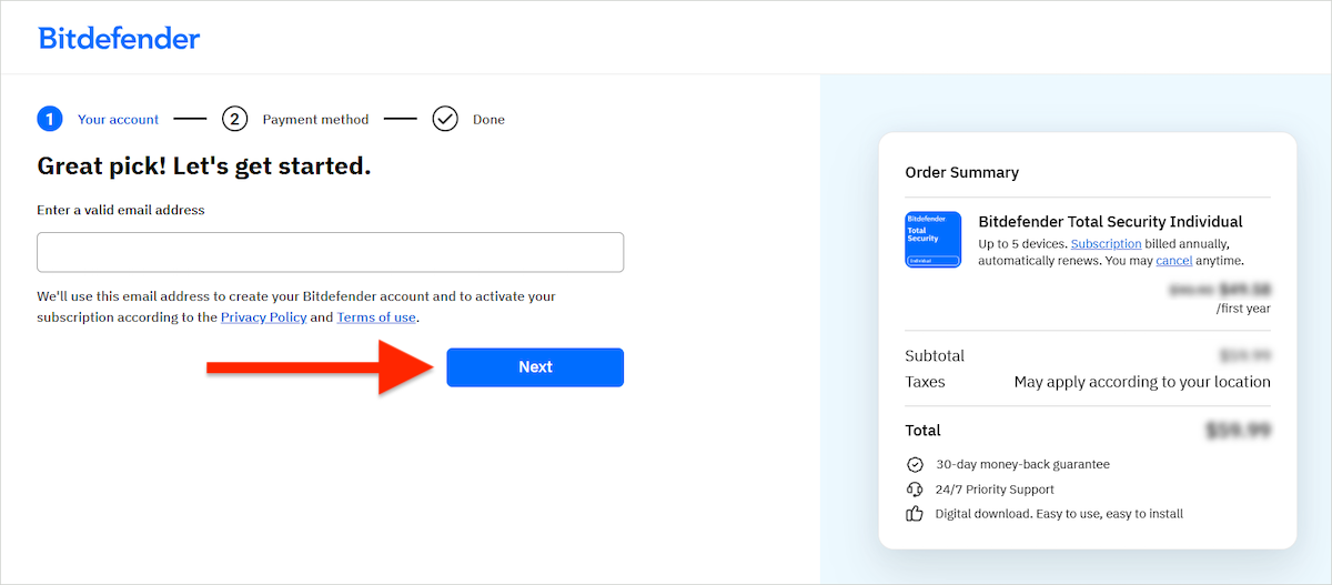 Enter your email address