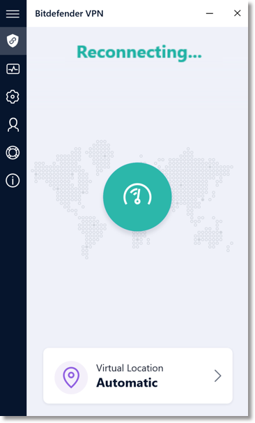Bitdefender VPN stuck Reconnecting
