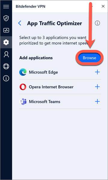 Add applications to App Traffic Optimizer