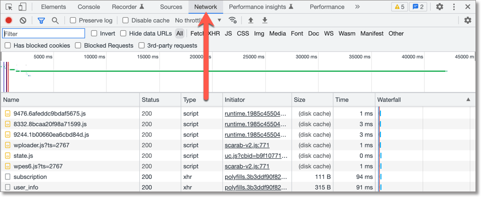 Network > Export HAR file