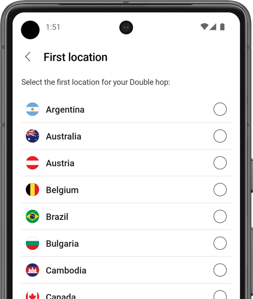 Double hop first location