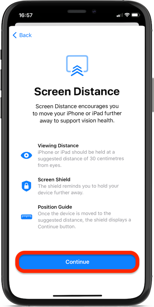 Screen Distance