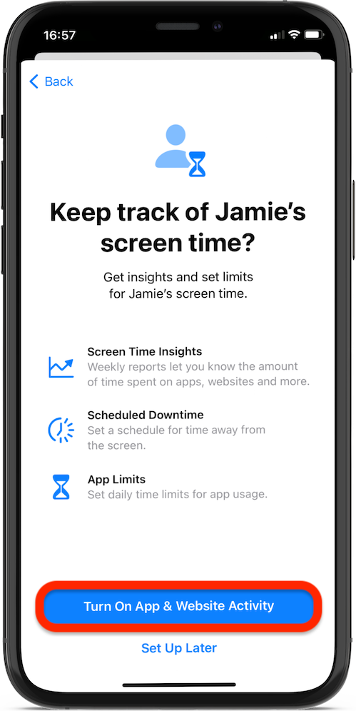 Turn On App & Website Activity
