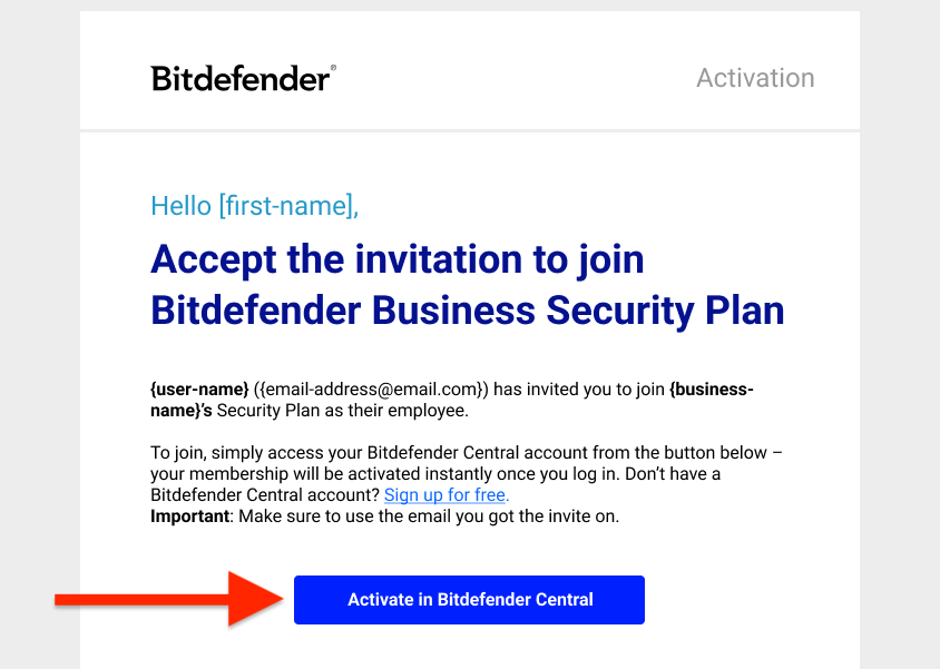 Accept invitation
