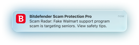 Scam Radar notification