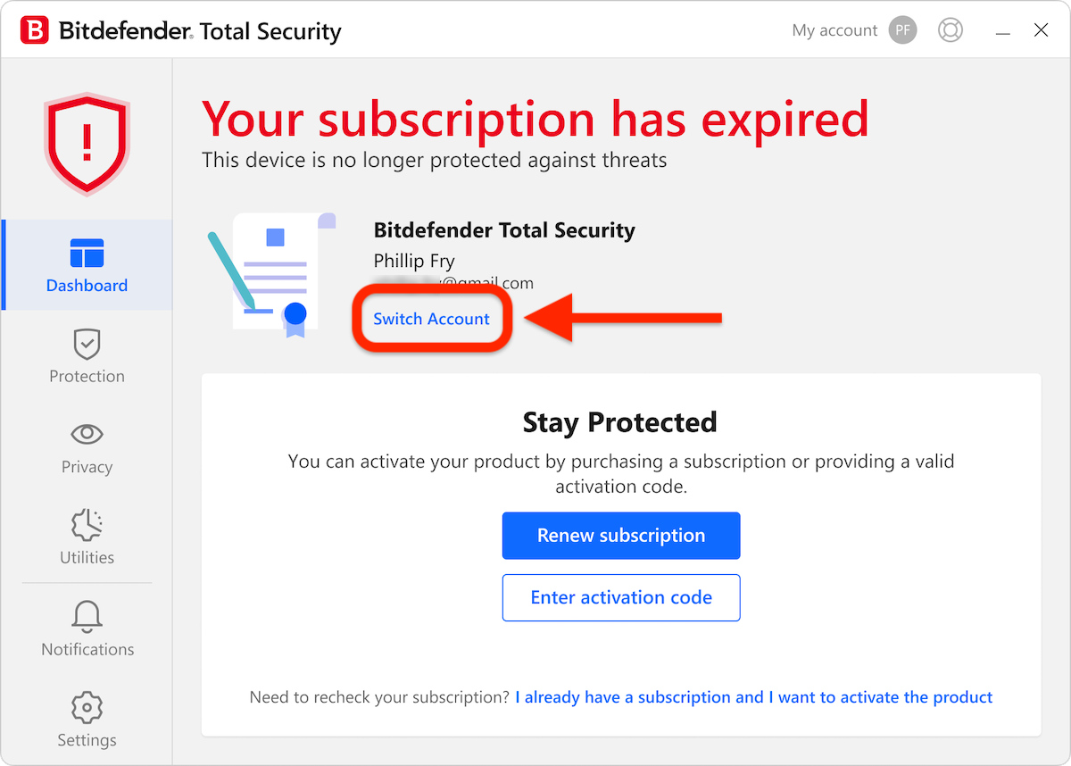 Your subscription has expired