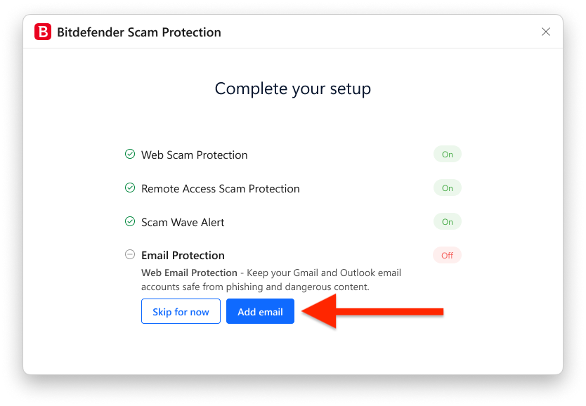 Onboarding web email protection