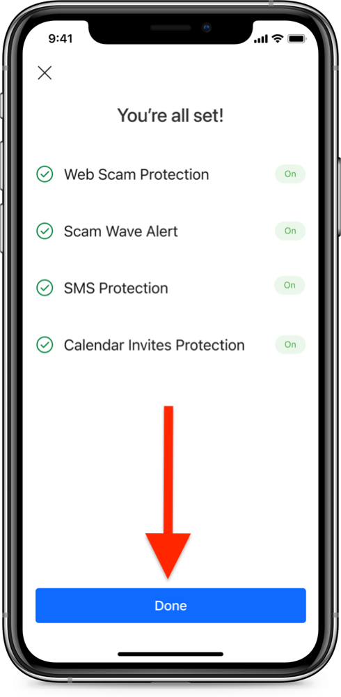Scam Protection iOS enabled