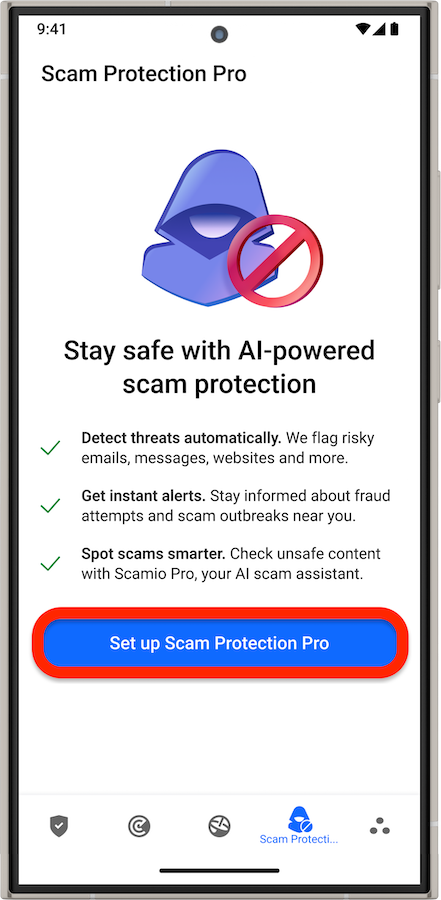 How to set up Scam Protection Pro on Android