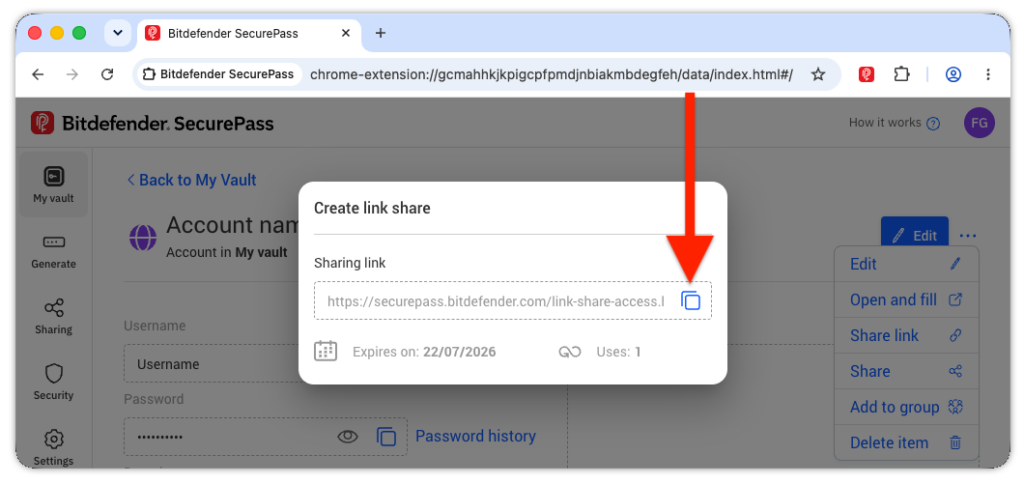 How to Share Passwords Securely with Bitdefender SecurePass