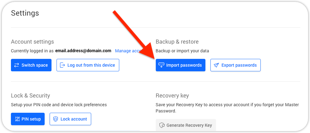 How to import passwords into SecurePass