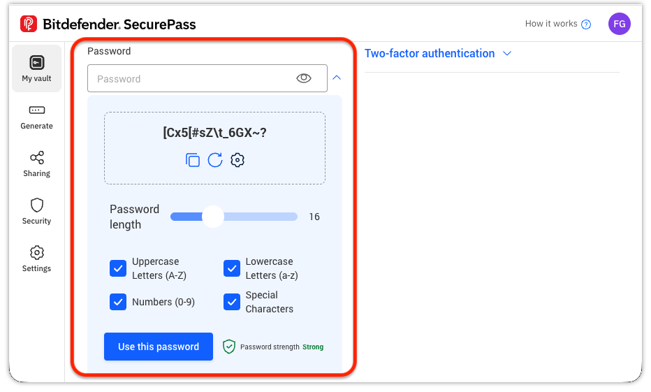 How to manually save passwords in SecurePass - password generator