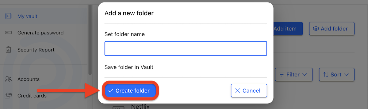Create folder