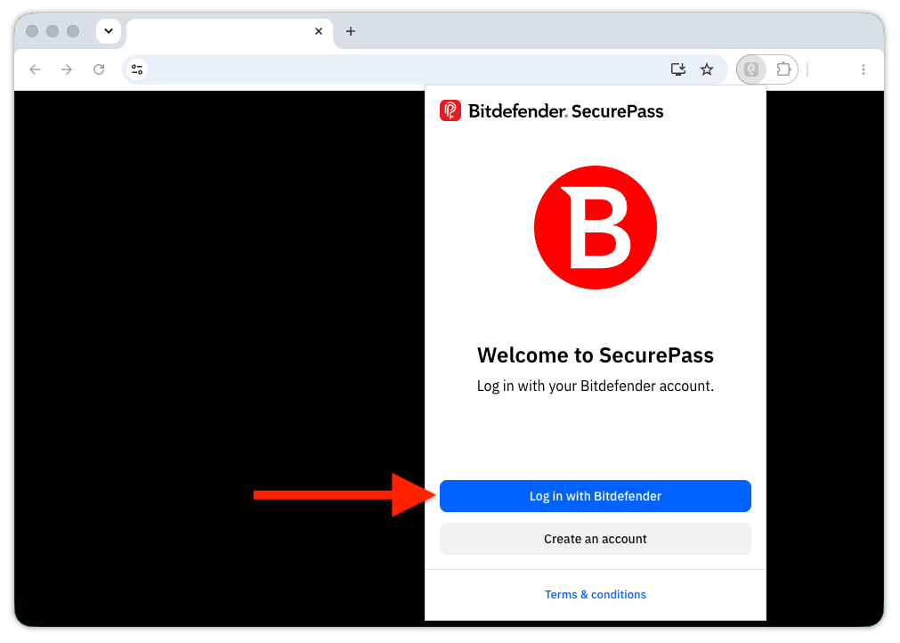 Login with Bitdefender