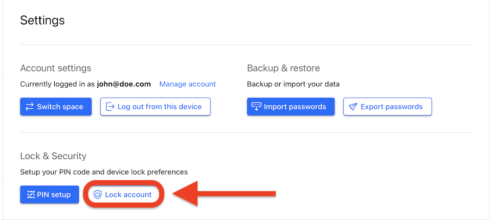 Lock account