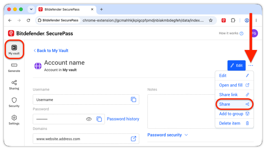 579 Password How to Share Passwords Securely with Bitdefender SecurePass